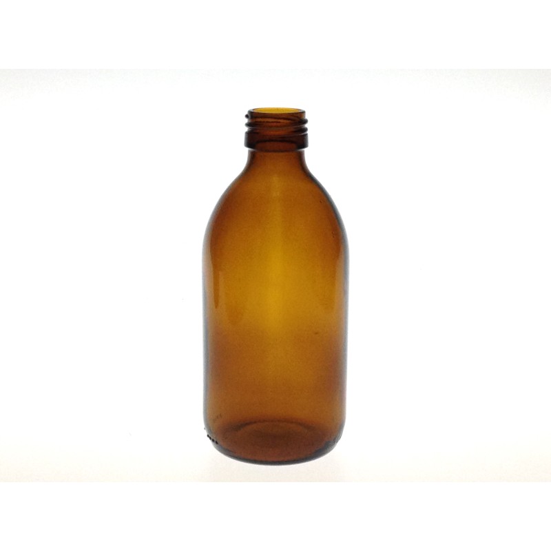 FLACON SIROP 300 ML VERRE BRUN PP28 FLACON SIROP 300 ML VERRE BRUN PP28