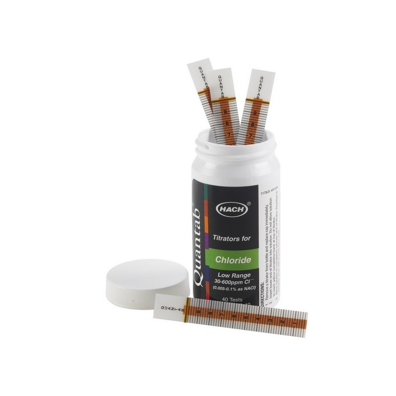 BANDELETTES CHLORURE 30-600MG/L PK40 REACTIF HACH BANDELETTES CHLORURE 30-600MG/L PK40 REACTIF HACH