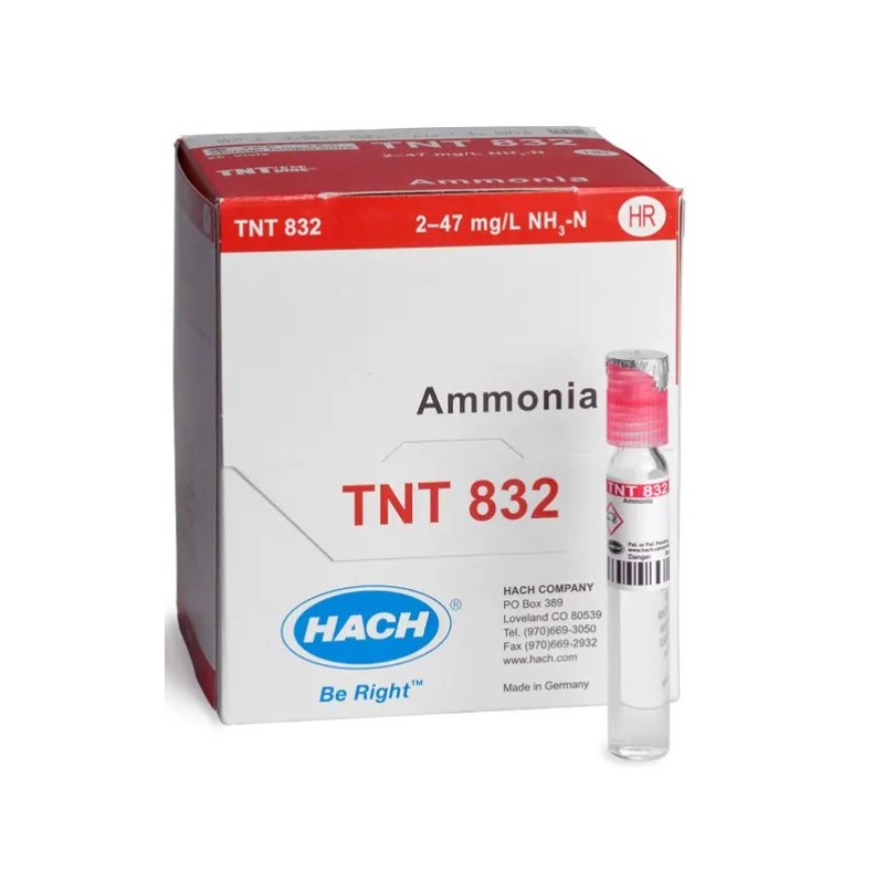 TNT832 AMMONIA HR 2-47 MG/L PK25 REACTIF HACH TNT832 AMMONIA HR 2-47 MG/L PK25 REACTIF HACH