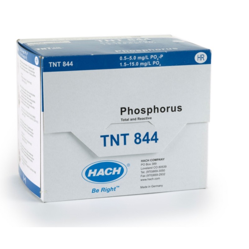 TNT844 PHOSPHORUS HR 1.5-15MG/L PO4-P PK25 REACTIF HACH TNT844 PHOSPHORUS HR 1.5-15MG/L PO4-P PK25 REACTIF HACH