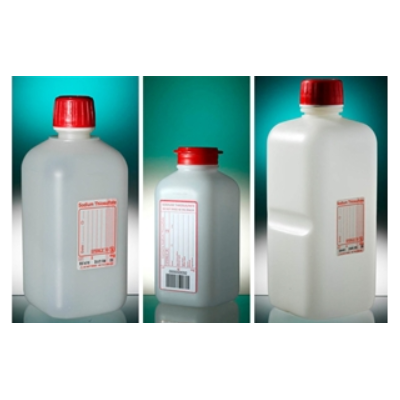 FLACON 500ML HDPE THIOSULFATE 20MG/L BOUCHON VISE PK100 GOSSELIN