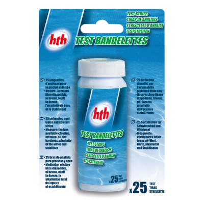 BANDELETTES Cl/pH/TAC/TH/CYA PK25 HTH TEST