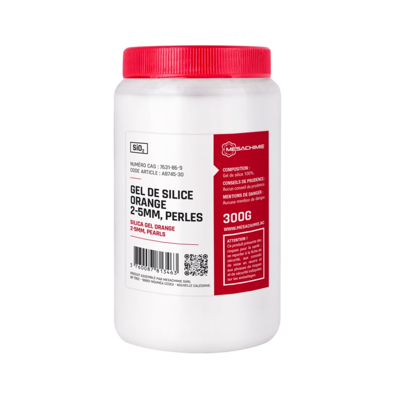 GEL DE SILICE ORANGE 2-5MM POT 300G GEL DE SILICE ORANGE 2-5MM POT 300G