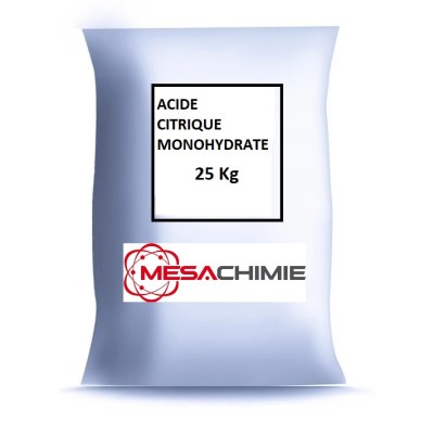 ACIDE CITRIQUE MONOHYDRATE FOOD SAC DE 25KG