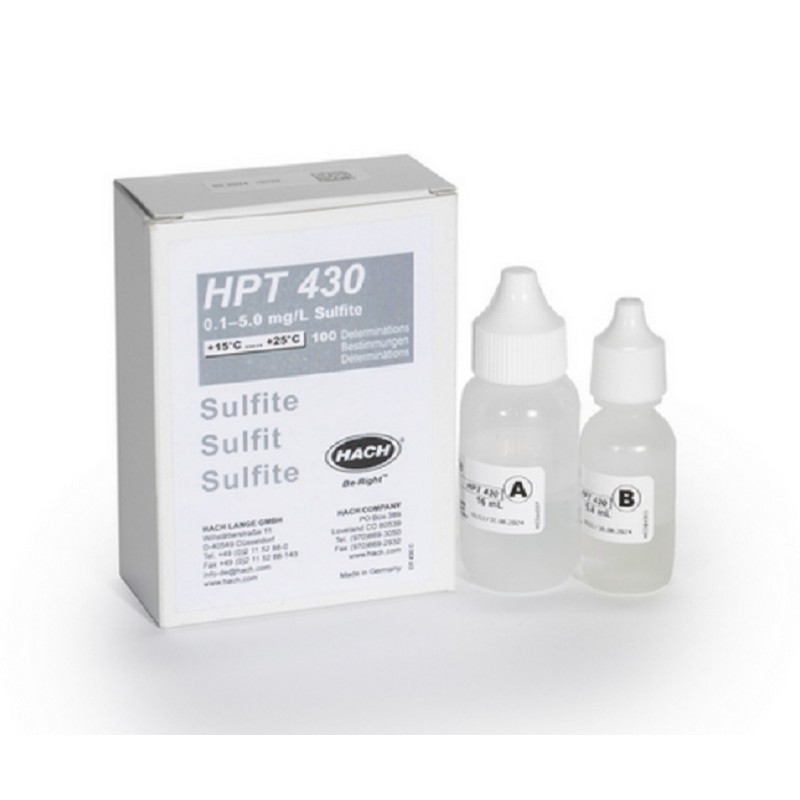 SULFITE METHODE COLORIMETRIQUE 0.1-5MG/L HACH SULFITE METHODE COLORIMETRIQUE 0.1-5MG/L HACH