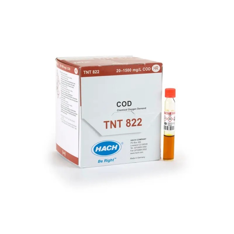 TNT822 DCO HR 20-1500MG/L PK25 REACTIF HACH TNT822 DCO HR 20-1500MG/L PK25 REACTIF HACH
