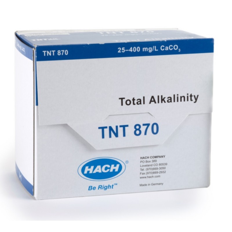 TNT870 ALCALINITE TOTALE 25-400MG/L PK25 REACTIF HACH TNT870 ALCALINITE TOTALE 25-400MG/L PK25 REACTIF HACH
