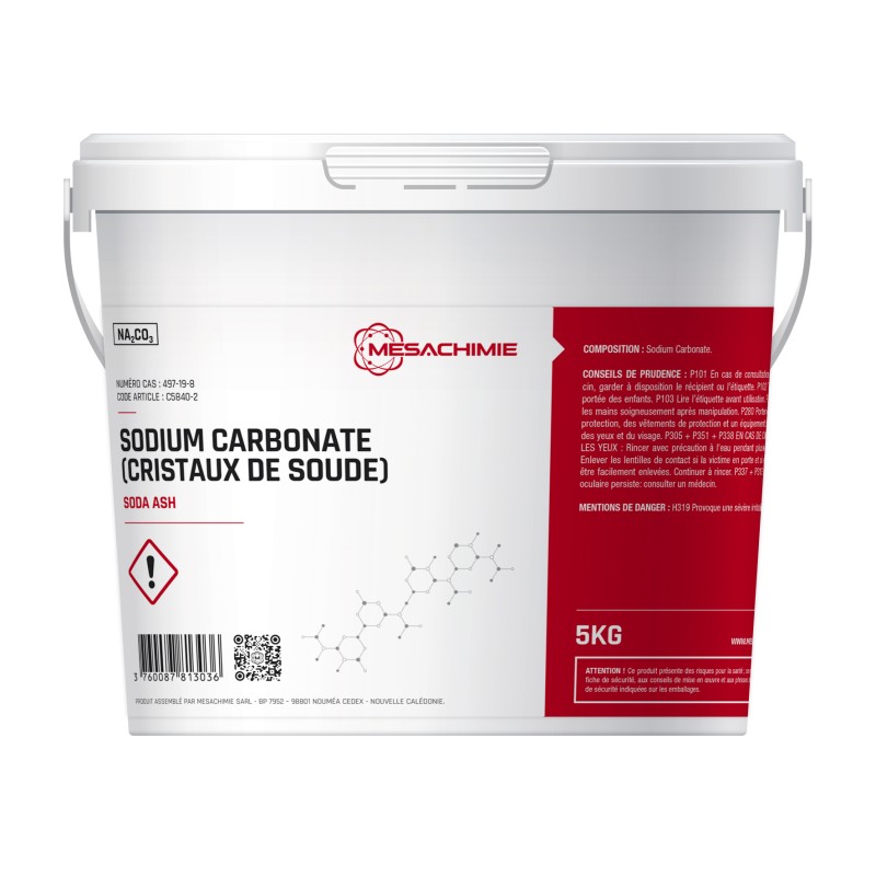 SODIUM CARBONATE 5KG (CRISTAUX DE SOUDE) SODIUM CARBONATE 5KG (CRISTAUX DE SOUDE)