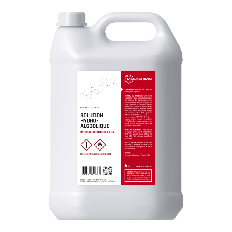 SOLUTION HYDRO-ALCOOLIQUE 5L SOLUTION HYDRO-ALCOOLIQUE 5L