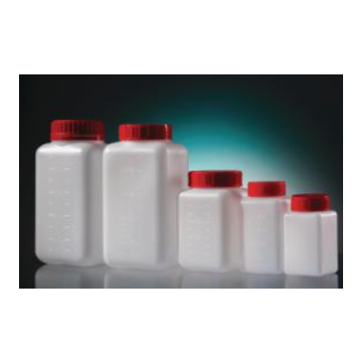 FLACON CARRE 150ML PEHD COL LARGE DOUBLE FERMETURE PK300 GOSSELIN