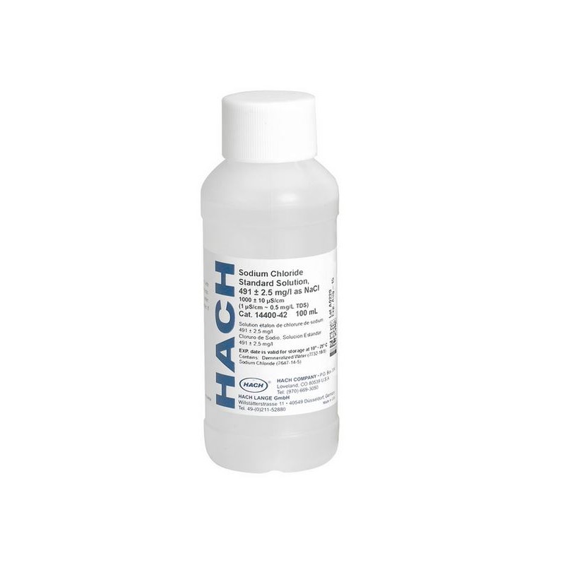 ETALON CONDUCTIVITE 1000µS/CM (SODIUM CHLORIDE 491MG/L) 100ML HACH