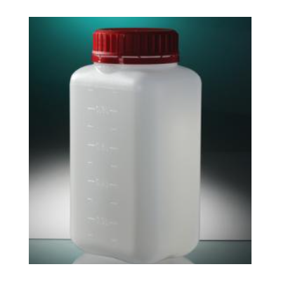 FLACCON CARRE 500ML HDPE A COL LARGE ASEPTIQUE PK140 GOSSELIN