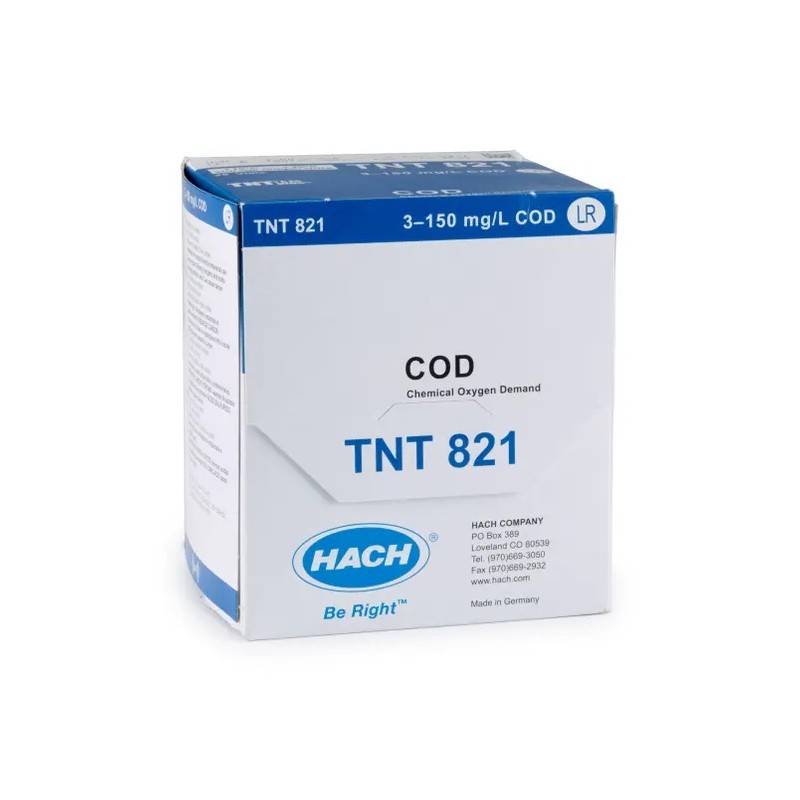 TNT821 DCO LR 3-150MG/L PK25 REACTIF HACH