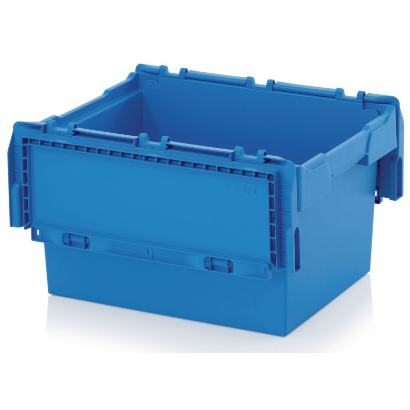 CONTAINEUR DE TRANSPORT PP AVEC COUVERCLE 80*60*34CM 