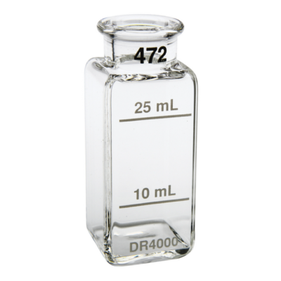 CUVETTE 1" 10ML ET 25ML CARRE EN VERRE PK8 HACH