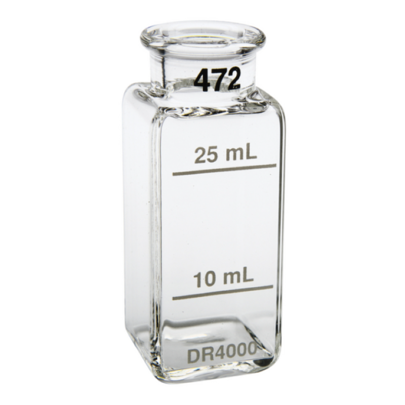 CUVETTE 1" 10ML ET 25ML CARRE EN VERRE PK8 HACH