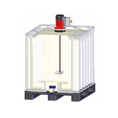 KIT AGITATEUR EHM 0.55 KW TRIPHASE 400V ARBRE REVETU PE HELICE PP