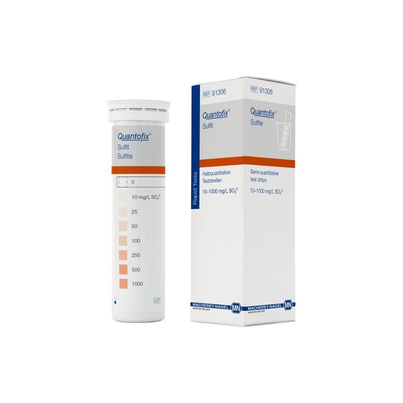 BANDELETTES SULFITES 10-1000MG/L PK100 QUANTOFIX