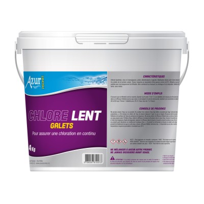 AZUR PISCINE CHLORE LENT GALET 4KG