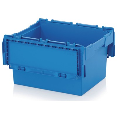 CONTAINEUR DE TRANSPORT PP AVEC COUVERCLE 80*60*34CM 