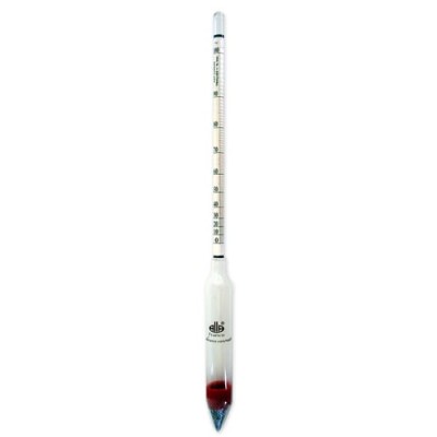 ALCOOMETRE AVEC THERMOMETRE 0-35 % L 360MM
