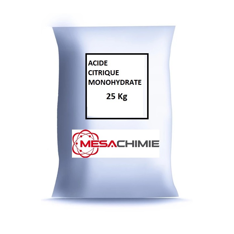 ACIDE CITRIQUE MONOHYDRATE FOOD SAC DE 25KG