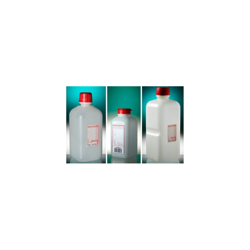 FLACON 500ML HDPE THIOSULFATE 20MG/L BOUCHON VISE PK100 GOSSELIN