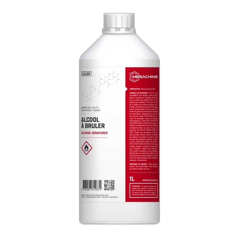 ALCOOL A BRULER (ETHYLIQUE DENATURE) BOUTEILLE 1L
