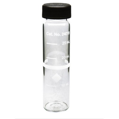 CUVETTE 25ML RONDE 3 GRADUATIONS BOUCHON PK6 HACH