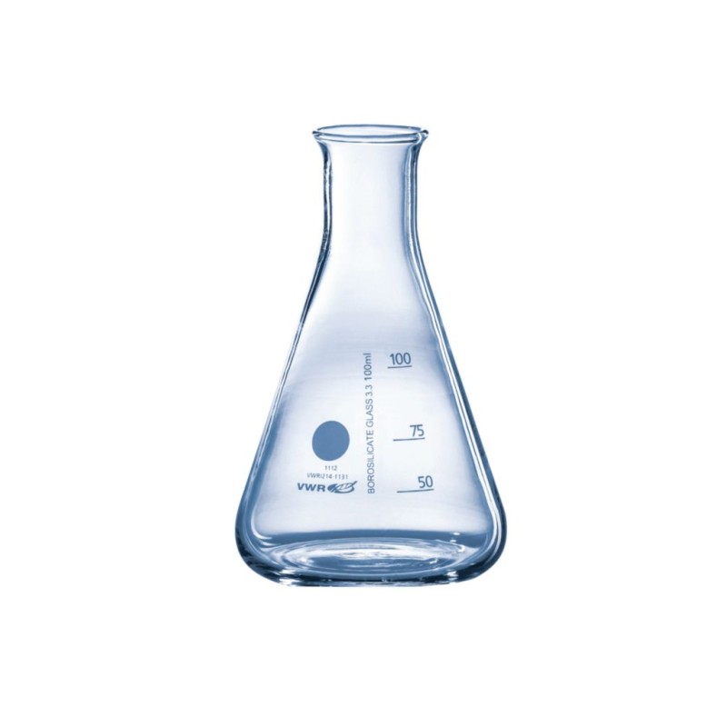 ERLENMEYER 100ML VERRE COL ETROIT PK10 VWR COLLECTION