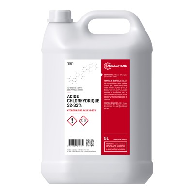 ACIDE CHLORHYDRIQUE 32/33% TECHNIQUE BIDON 5L