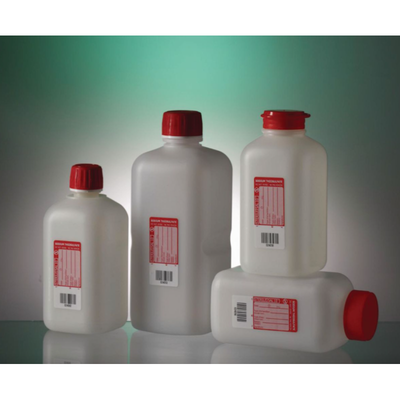FLACON 500ML PEHD AVEC SODIUM THIOSULFATE 20MG/L PK100 VWR PART OF AD