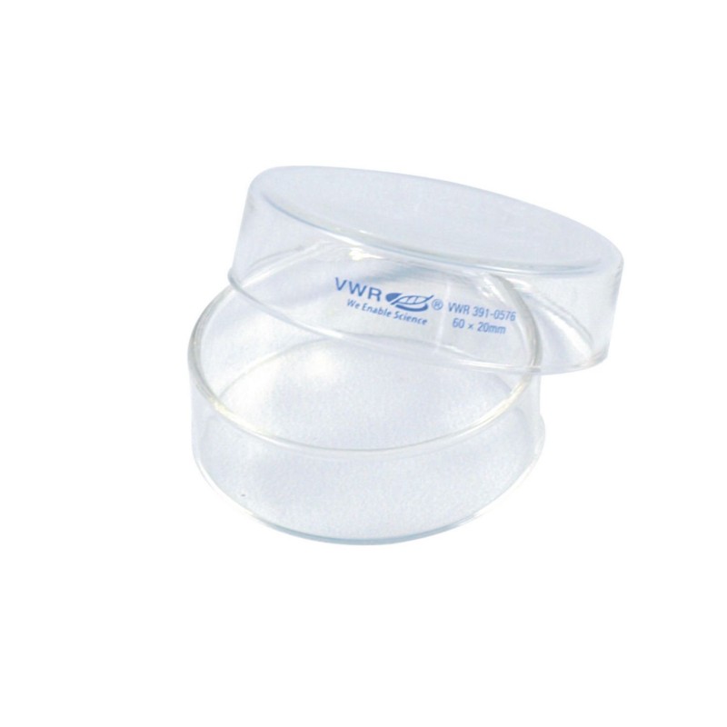 BOITE DE PETRI 60MM SANS ERGOT VERRE PK10 VWR ADVANTOR