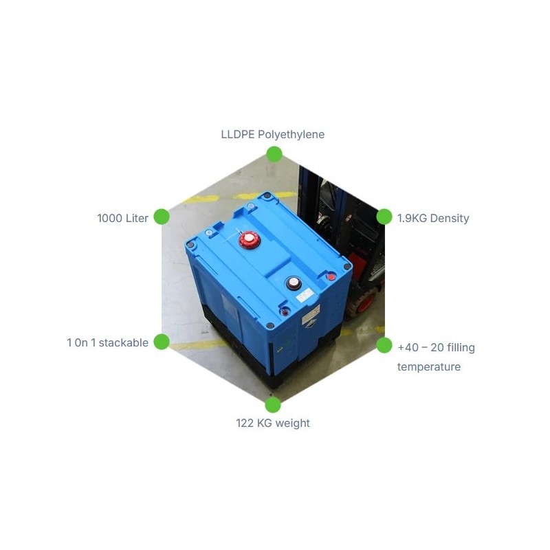 VARIBOX F Containment 1000 L – IBC double paroi avec retention