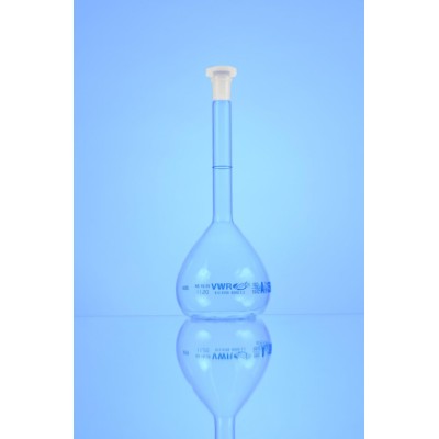 FIOLE JAUGEE 1L VERRE CLASS A AVEC BOUCHON VWR