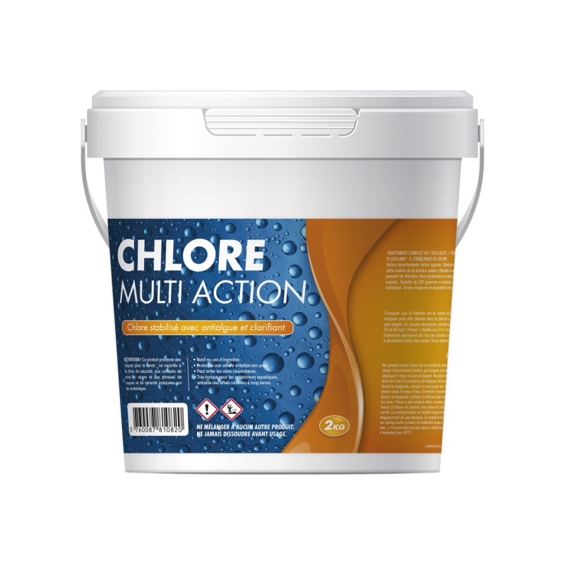 CHLORE MULTIACTIONS LENT 2KG EN GALET