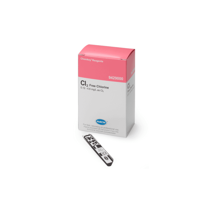 CHEMKEY CHLORE LIBRE 0.04-4.6MG/L PK25 REACTIF HACH DLU12MOIS