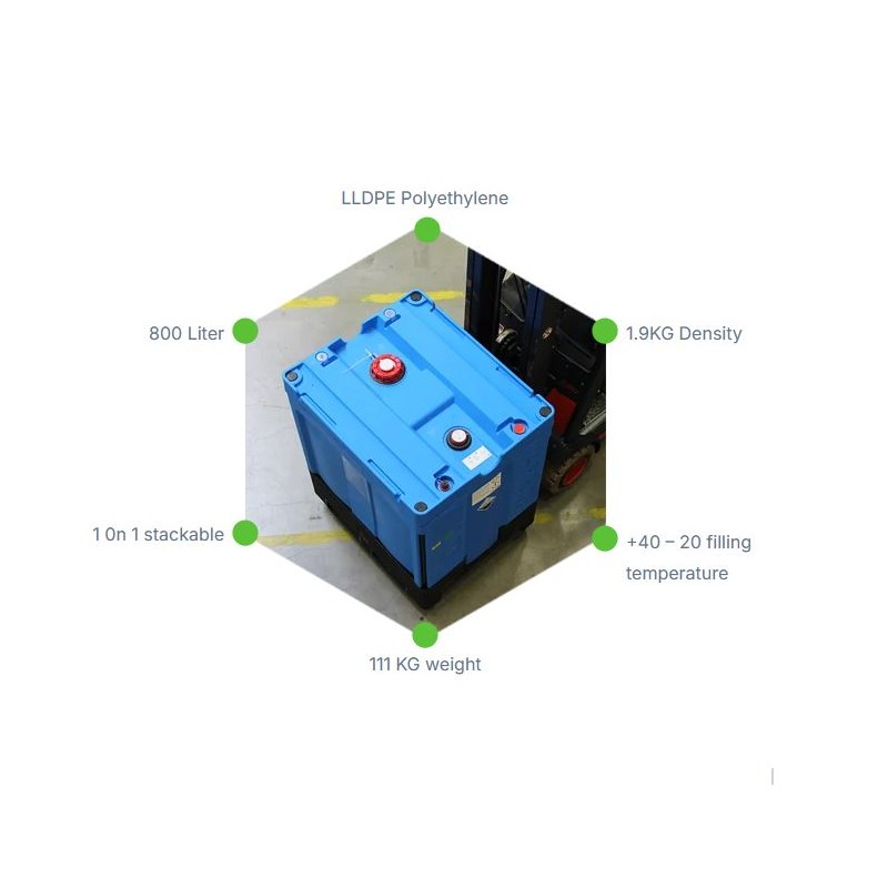 VARIBOX F Containment 800 L – IBC double paroi avec retention