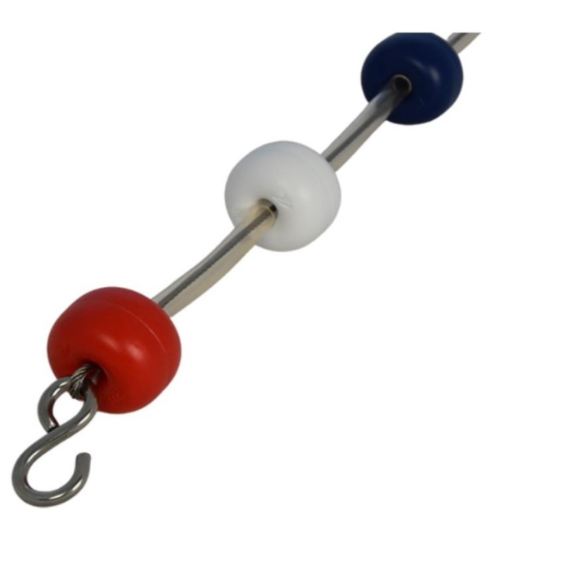 LIGNE D'ENTRAINEMENT - CORDE - 25 M - 4 FLOTTEURS/ METRE