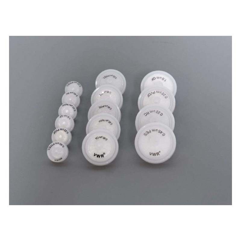 FILTRE SERINGUE 0.42µM 25MM MEMBRANE CA STERILE PK50 VWR